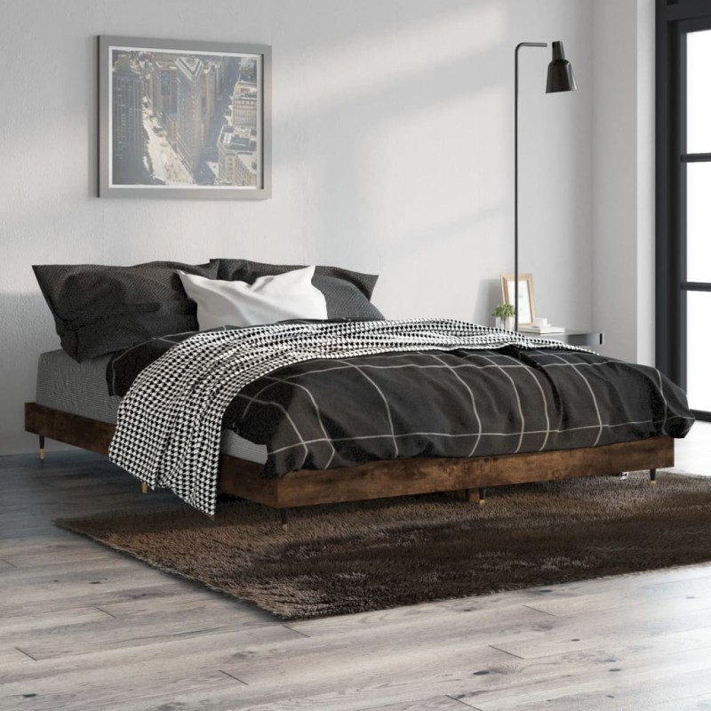 vidaXL Giroletto Rovere Fumo 135x190 cm in Legno Multistrato vidaXL Giroletto Rovere Fumo 135x190 cm in Legno Multistrato