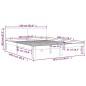 vidaXL Giroletto Marrone Miele in Legno Massello di Pino 160x200 cm vidaXL Giroletto Marrone Miele in Legno Massello di Pino 160x200 cm