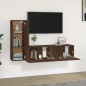 Set Mobili Porta TV 3 pz Rovere Marrone in Legno Multistrato Set Mobili Porta TV 3 pz Rovere Marrone in Legno Multistrato