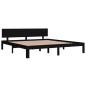 vidaXL Giroletto Nero in Legno Massello 180x200 cm 6FT Super King vidaXL Giroletto Nero in Legno Massello 180x200 cm 6FT Super King