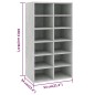 vidaXL Scarpiera Grigio Cemento 54x34x100,5 cm in Legno Multistrato vidaXL Scarpiera Grigio Cemento 54x34x100,5 cm in Legno Multistrato