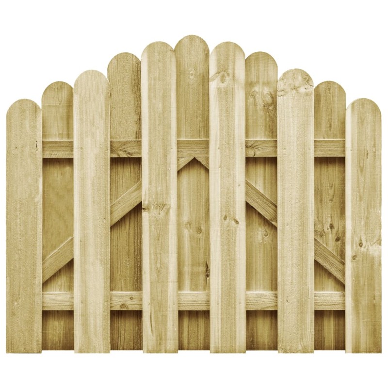 vidaXL Cancello da Giardino in Legno di Pino Impregnato 100x75 cm vidaXL Cancello da Giardino in Legno di Pino Impregnato 100x75 cm