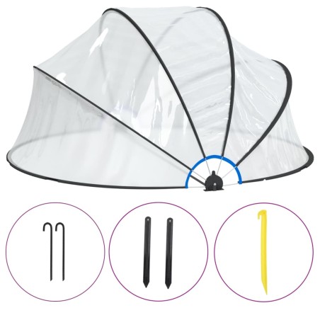vidaXL Cupola per Piscina Rotonda 315x158 cm PVC