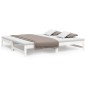 vidaXL Dormeuse Estraibile Bianca 2x(100x200)cm Legno Massello di Pino vidaXL Dormeuse Estraibile Bianca 2x(100x200)cm Legno Massello di Pino