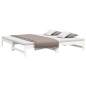 vidaXL Dormeuse Estraibile Bianca 2x(100x200)cm Legno Massello di Pino vidaXL Dormeuse Estraibile Bianca 2x(100x200)cm Legno Massello di Pino