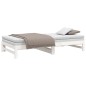 vidaXL Dormeuse Estraibile Bianca 2x(100x200)cm Legno Massello di Pino vidaXL Dormeuse Estraibile Bianca 2x(100x200)cm Legno Massello di Pino
