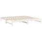 vidaXL Dormeuse Estraibile Bianca 2x(100x200)cm Legno Massello di Pino vidaXL Dormeuse Estraibile Bianca 2x(100x200)cm Legno Massello di Pino