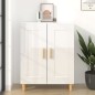 vidaXL Credenza 69,5x34x90 cm in Legno Multistrato Bianco Lucido vidaXL Credenza 69,5x34x90 cm in Legno Multistrato Bianco Lucido
