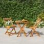 vidaXL Set Bistrò Pieghevole 3pz in Legno Massello di Acacia vidaXL Set Bistrò Pieghevole 3pz in Legno Massello di Acacia