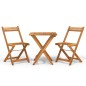 vidaXL Set Bistrò Pieghevole 3pz in Legno Massello di Acacia vidaXL Set Bistrò Pieghevole 3pz in Legno Massello di Acacia