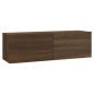 Set di Mobili TV a Parete Rovere Marrone in Legno Multistrato Set di Mobili TV a Parete Rovere Marrone in Legno Multistrato