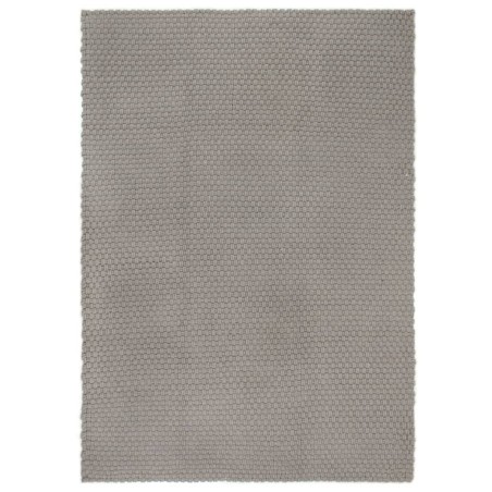 vidaXL Tappeto Rettangolare Grigio 80x160 cm in Cotone