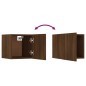 Set di Mobili TV a Parete Rovere Marrone in Legno Multistrato Set di Mobili TV a Parete Rovere Marrone in Legno Multistrato
