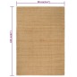 vidaXL Tappeto Rettangolare Naturale 80x160 cm in Juta vidaXL Tappeto Rettangolare Naturale 80x160 cm in Juta