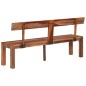 vidaXL Panca con Schienale Grigia 160 cm Legno Massello di Acacia vidaXL Panca con Schienale Grigia 160 cm Legno Massello di Acacia