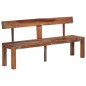 vidaXL Panca con Schienale Grigia 160 cm Legno Massello di Acacia vidaXL Panca con Schienale Grigia 160 cm Legno Massello di Acacia