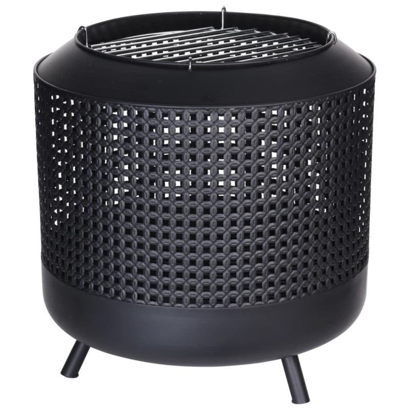ProGarden Braciere con Griglia Barbecue 50x51 cm Nero ProGarden Braciere con Griglia Barbecue 50x51 cm Nero