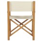 vidaXL Sedie da Regista Pieghevoli 2 pz Crema Legno Massello di Teak vidaXL Sedie da Regista Pieghevoli 2 pz Crema Legno Massello di Teak