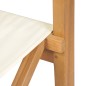 vidaXL Sedie da Regista Pieghevoli 2 pz Crema Legno Massello di Teak vidaXL Sedie da Regista Pieghevoli 2 pz Crema Legno Massello di Teak