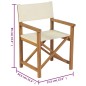 vidaXL Sedie da Regista Pieghevoli 2 pz Crema Legno Massello di Teak vidaXL Sedie da Regista Pieghevoli 2 pz Crema Legno Massello di Teak