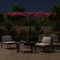 vidaXL Ombrellone a Doppia Testa con LED Rosso Bordeaux 316x240 cm vidaXL Ombrellone a Doppia Testa con LED Rosso Bordeaux 316x240 cm