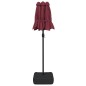 vidaXL Ombrellone a Doppia Testa con LED Rosso Bordeaux 316x240 cm vidaXL Ombrellone a Doppia Testa con LED Rosso Bordeaux 316x240 cm
