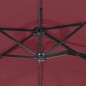 vidaXL Ombrellone a Doppia Testa con LED Rosso Bordeaux 316x240 cm vidaXL Ombrellone a Doppia Testa con LED Rosso Bordeaux 316x240 cm