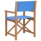 vidaXL Sedie da Regista Pieghevoli 2 pz Blu in Legno Massello di Teak vidaXL Sedie da Regista Pieghevoli 2 pz Blu in Legno Massello di Teak