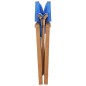 vidaXL Sedie da Regista Pieghevoli 2 pz Blu in Legno Massello di Teak vidaXL Sedie da Regista Pieghevoli 2 pz Blu in Legno Massello di Teak