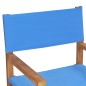 vidaXL Sedie da Regista Pieghevoli 2 pz Blu in Legno Massello di Teak vidaXL Sedie da Regista Pieghevoli 2 pz Blu in Legno Massello di Teak