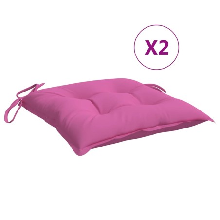 vidaXL Cuscini per Sedia 4pz Rosa 40x40x7 cm Tessuto