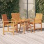 vidaXL Sedie da Pranzo da Giardino 3pz Legno Massello di Acacia vidaXL Sedie da Pranzo da Giardino 3pz Legno Massello di Acacia