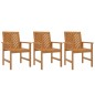 vidaXL Sedie da Pranzo da Giardino 3pz Legno Massello di Acacia vidaXL Sedie da Pranzo da Giardino 3pz Legno Massello di Acacia