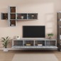 Set di Mobili Porta TV 7 pz Grigio Sonoma in Legno Multistrato Set di Mobili Porta TV 7 pz Grigio Sonoma in Legno Multistrato
