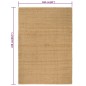 vidaXL Tappeto Rettangolare Naturale 160x230 cm in Juta vidaXL Tappeto Rettangolare Naturale 160x230 cm in Juta