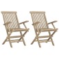 vidaXL Sedie Giardino Pieghevoli 2pz Grigie 56x61x89 cm Massello Teak vidaXL Sedie Giardino Pieghevoli 2pz Grigie 56x61x89 cm Massello Teak