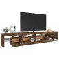 Mobile Porta TV con Luci LED Rovere Marrone 260x36,5x40 cm Mobile Porta TV con Luci LED Rovere Marrone 260x36,5x40 cm