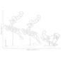 vidaXL Decorazione Slitta Renne in Acrilico 260x21x87cm Bianco Caldo vidaXL Decorazione Slitta Renne in Acrilico 260x21x87cm Bianco Caldo