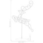 vidaXL Decorazione Slitta Renne in Acrilico 260x21x87cm Bianco Caldo vidaXL Decorazione Slitta Renne in Acrilico 260x21x87cm Bianco Caldo
