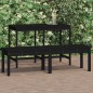 vidaXL Panca Giardino 2 Posti Nera 159,5x44x45cm Legno Massello Pino vidaXL Panca Giardino 2 Posti Nera 159,5x44x45cm Legno Massello Pino
