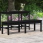 vidaXL Panca Giardino 2 Posti Nera 159,5x44x45cm Legno Massello Pino vidaXL Panca Giardino 2 Posti Nera 159,5x44x45cm Legno Massello Pino