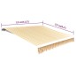 vidaXL Tendone Parasole in Tela Arancione e Bianco 350x250 cm 