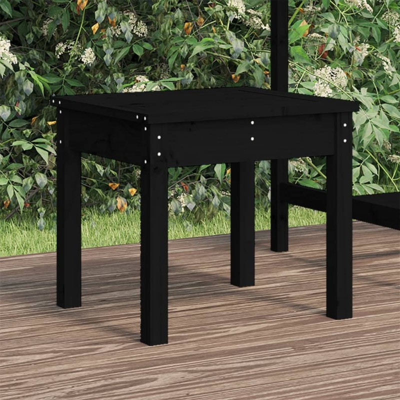 vidaXL Panca da Giardino Nera 50x44x45 cm Legno Massello di Pino vidaXL Panca da Giardino Nera 50x44x45 cm Legno Massello di Pino