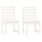 vidaXL Sedie da Giardino 2pz Bianco 40,5x48x91,5cm Legno Massello Pino