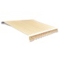 vidaXL Tendone Parasole in Tela Arancione e Bianco 450x300 cm vidaXL Tendone Parasole in Tela Arancione e Bianco 450x300 cm