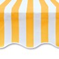 vidaXL Tendone Parasole in Tela Arancione e Bianco 450x300 cm vidaXL Tendone Parasole in Tela Arancione e Bianco 450x300 cm