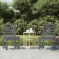 vidaXL Sedie da Giardino 2pz Grigie 40,5x48x91,5cm Legno Massello Pino vidaXL Sedie da Giardino 2pz Grigie 40,5x48x91,5cm Legno Massello Pino