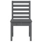 vidaXL Sedie da Giardino 2pz Grigie 40,5x48x91,5cm Legno Massello Pino vidaXL Sedie da Giardino 2pz Grigie 40,5x48x91,5cm Legno Massello Pino
