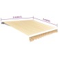 vidaXL Tendone Parasole in Tela Arancione e Bianco 500x300 cm vidaXL Tendone Parasole in Tela Arancione e Bianco 500x300 cm