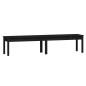 vidaXL Panca Giardino 2 Posti Nera 203,5x44x45cm Legno Massello Pino